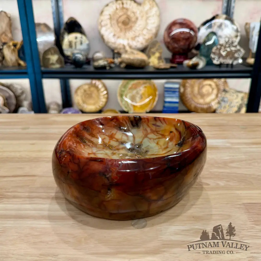 Reserve Handcrafted Carnelian Statement Bowl 8.58’’ | 9.6 lb - Bowl