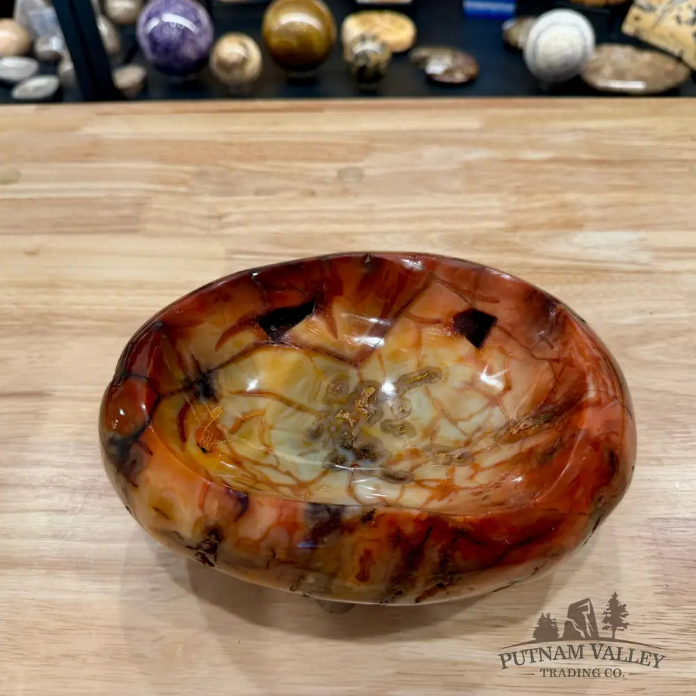 Reserve Handcrafted Carnelian Statement Bowl 8.58’’ | 9.6 lb - Bowl