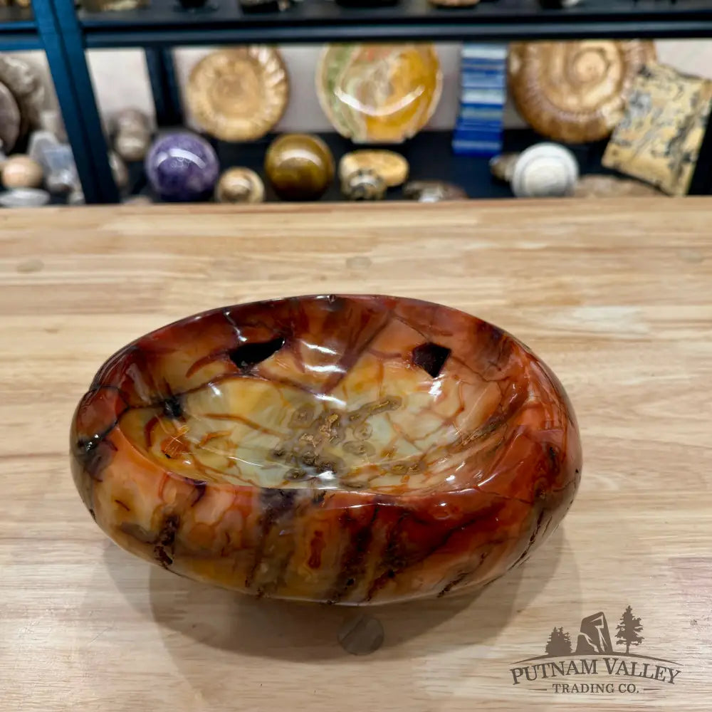 Reserve Handcrafted Carnelian Statement Bowl 8.58’’ | 9.6 lb - Bowl