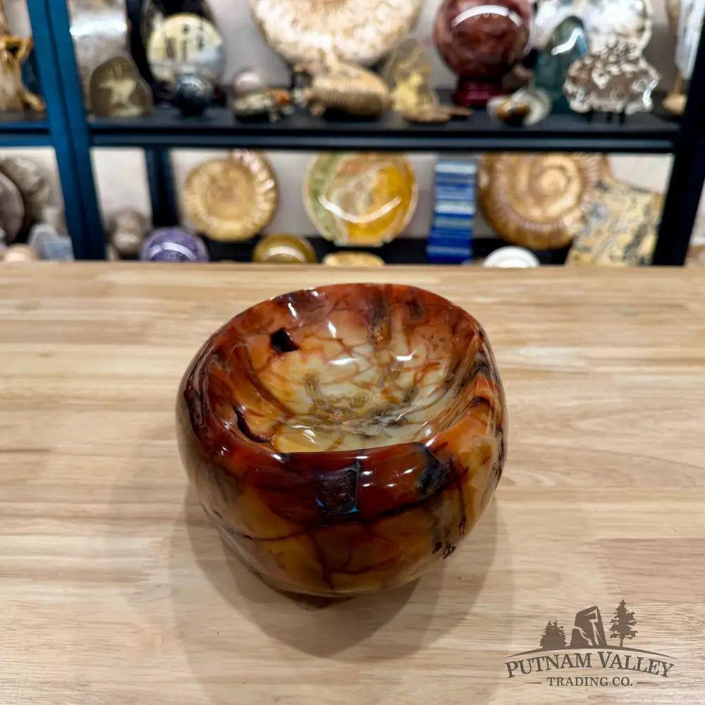 Reserve Handcrafted Carnelian Statement Bowl 8.58’’ | 9.6 lb - Bowl