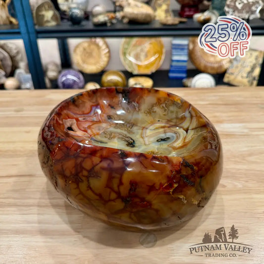 Reserve Handcrafted Carnelian Statement Bowl 9.33’’ | 15.98 lb - Bowl