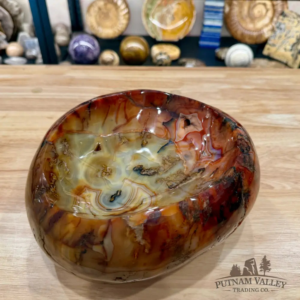 Reserve Handcrafted Carnelian Statement Bowl 9.33’’ | 15.98 lb - Bowl
