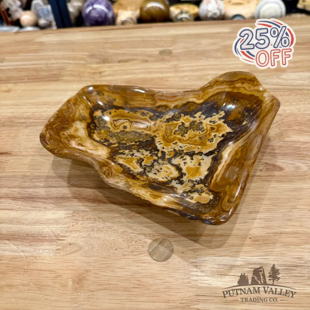 Reserve Handcrafted Moroccan Amber Onyx Bowl 8.5’’ - Bowl