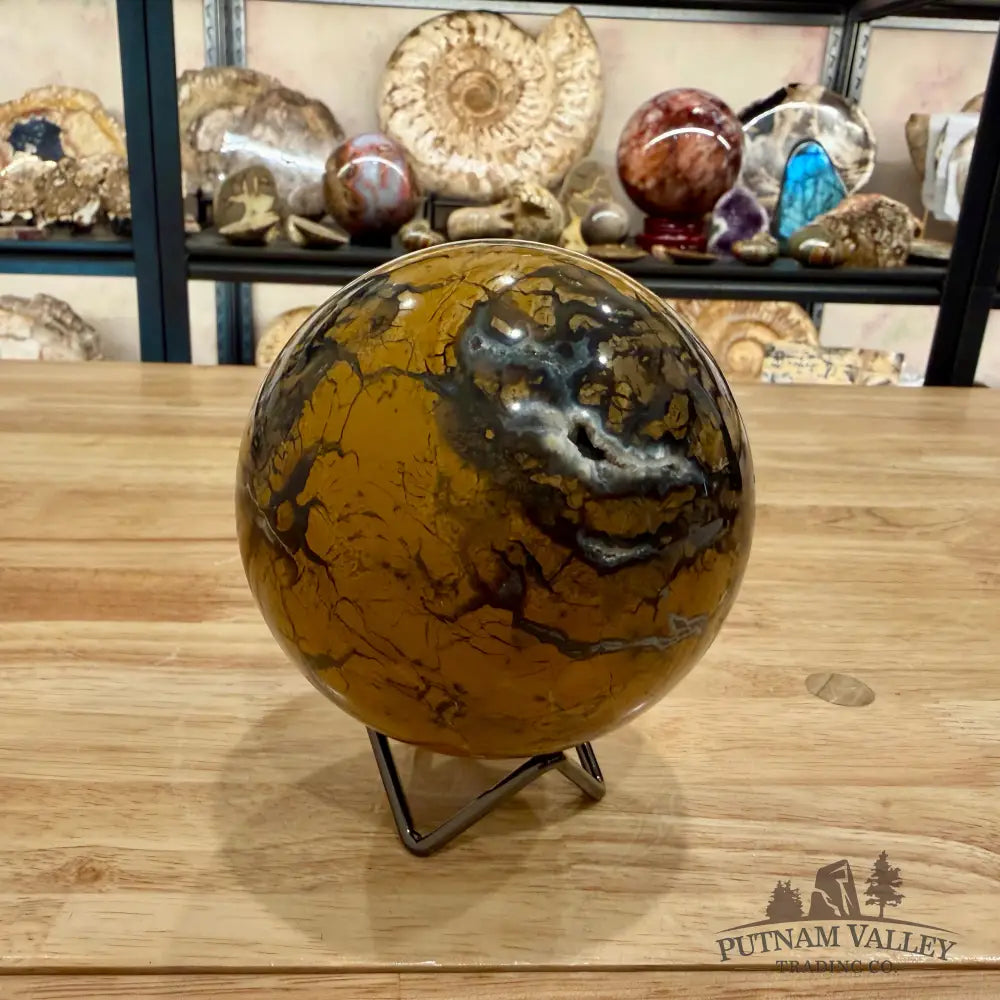 Reserve Indonesian Brecciated Jasper ’Agate’ Sphere 4.32’’ Sphere