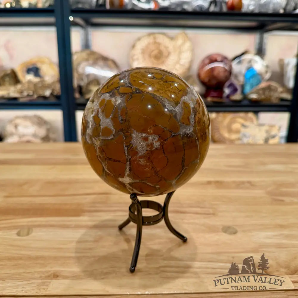 Reserve Indonesian Brecciated Jasper ’Agate’ Sphere 5.12’’ Sphere