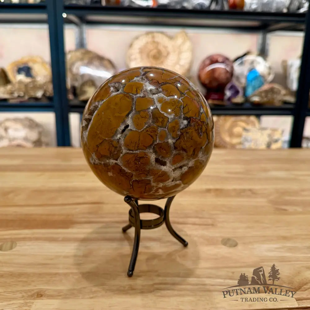 Reserve Indonesian Brecciated Jasper ’Agate’ Sphere 5.12’’ Sphere