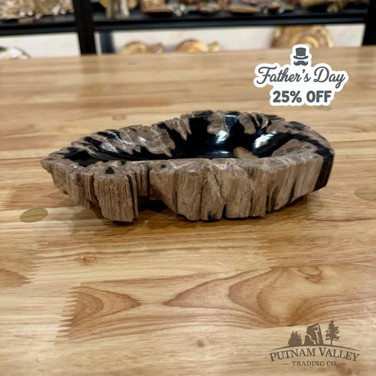 Reserve Indonesian Petrified Wood Rustic Bowl Bowl