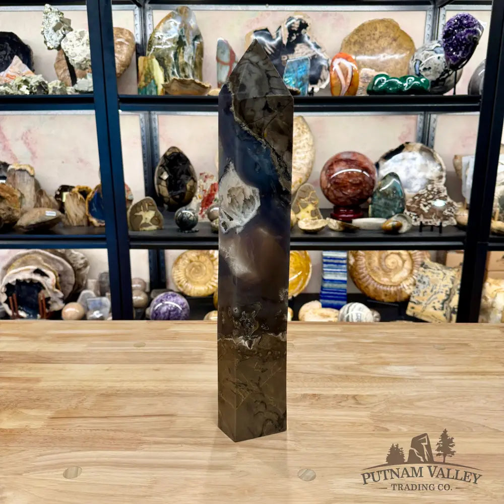 Reserve Indonesian Volcano Agate Statement Tower 17.75’’ - Tower