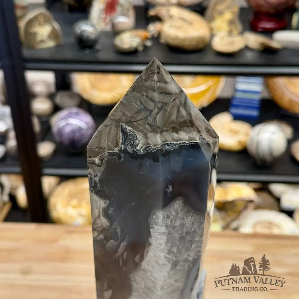 Reserve Indonesian Volcano Agate Statement Tower 17.75’’ - Tower
