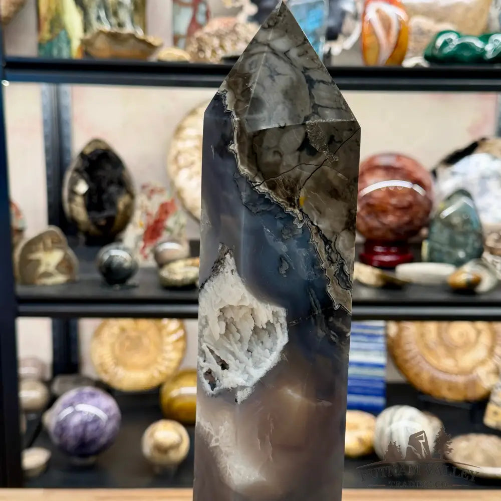 Reserve Indonesian Volcano Agate Statement Tower 17.75’’ - Tower