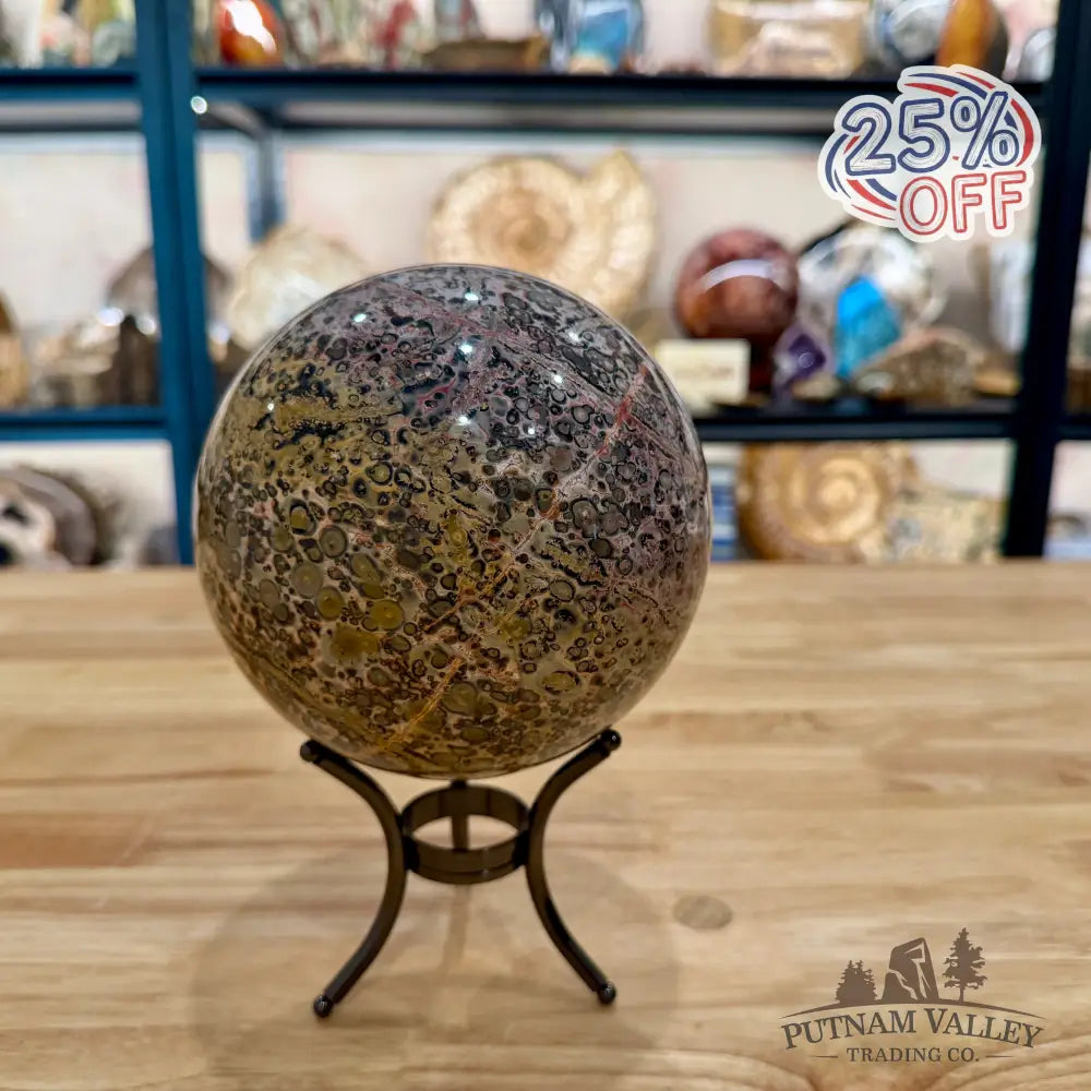 Reserve Leopard Skin Japser Sphere 5.36’’ - Sphere