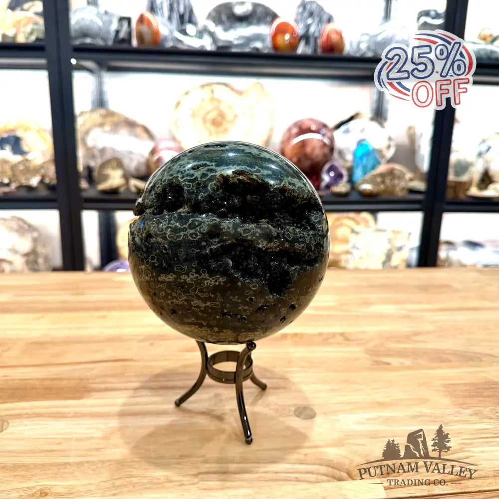 Reserve Madagascar 8th Vein Ocean Jasper Sphere 6.13’’ Sphere