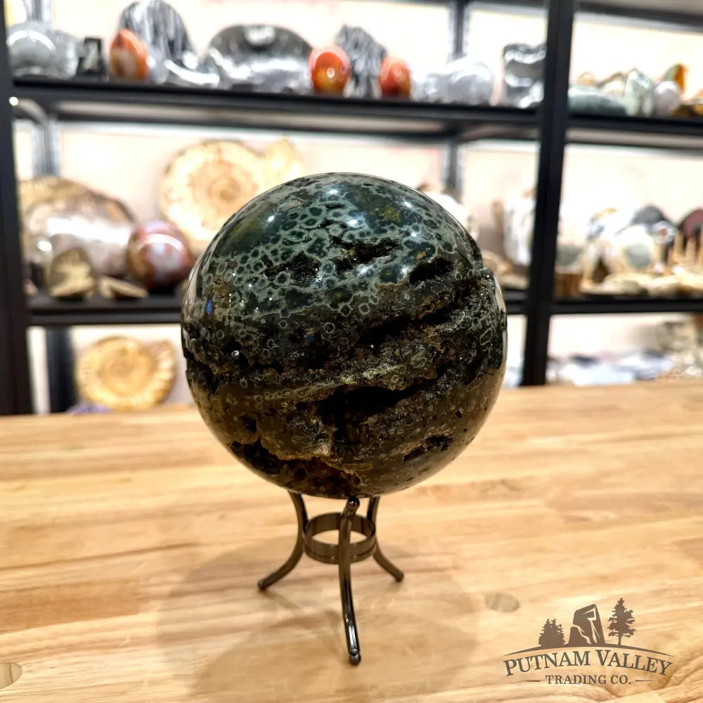 Reserve Madagascar 8th Vein Ocean Jasper Sphere 6.13’’ Sphere