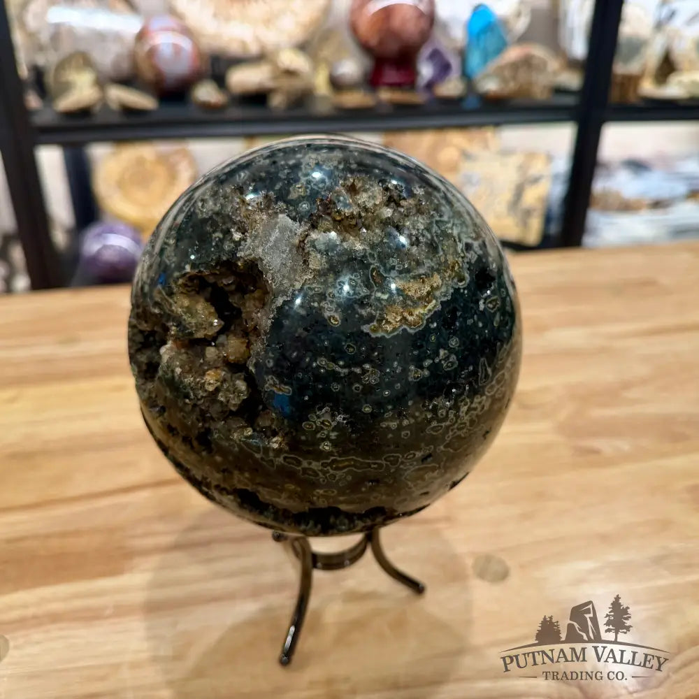 Reserve Madagascar 8th Vein Ocean Jasper Sphere 6.13’’ Sphere