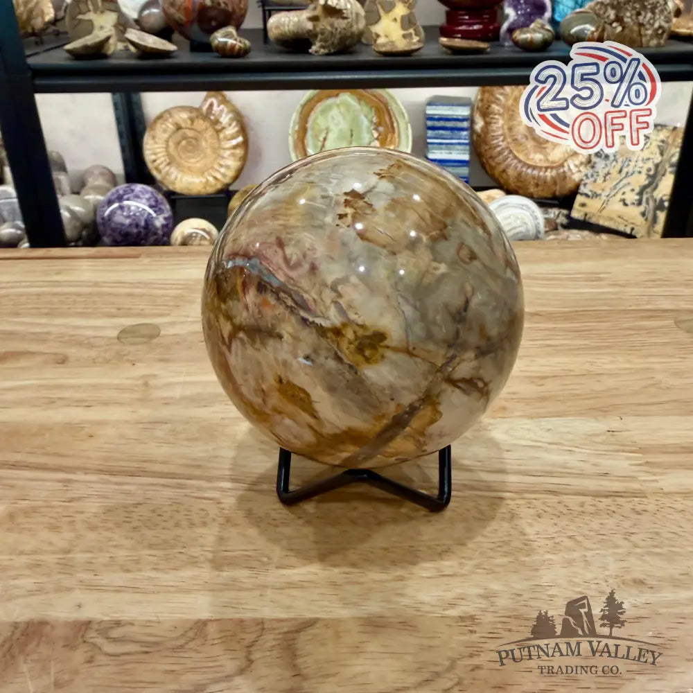 Reserve Madagascar Petrified Wood Sphere 3.54’’ - Sphere