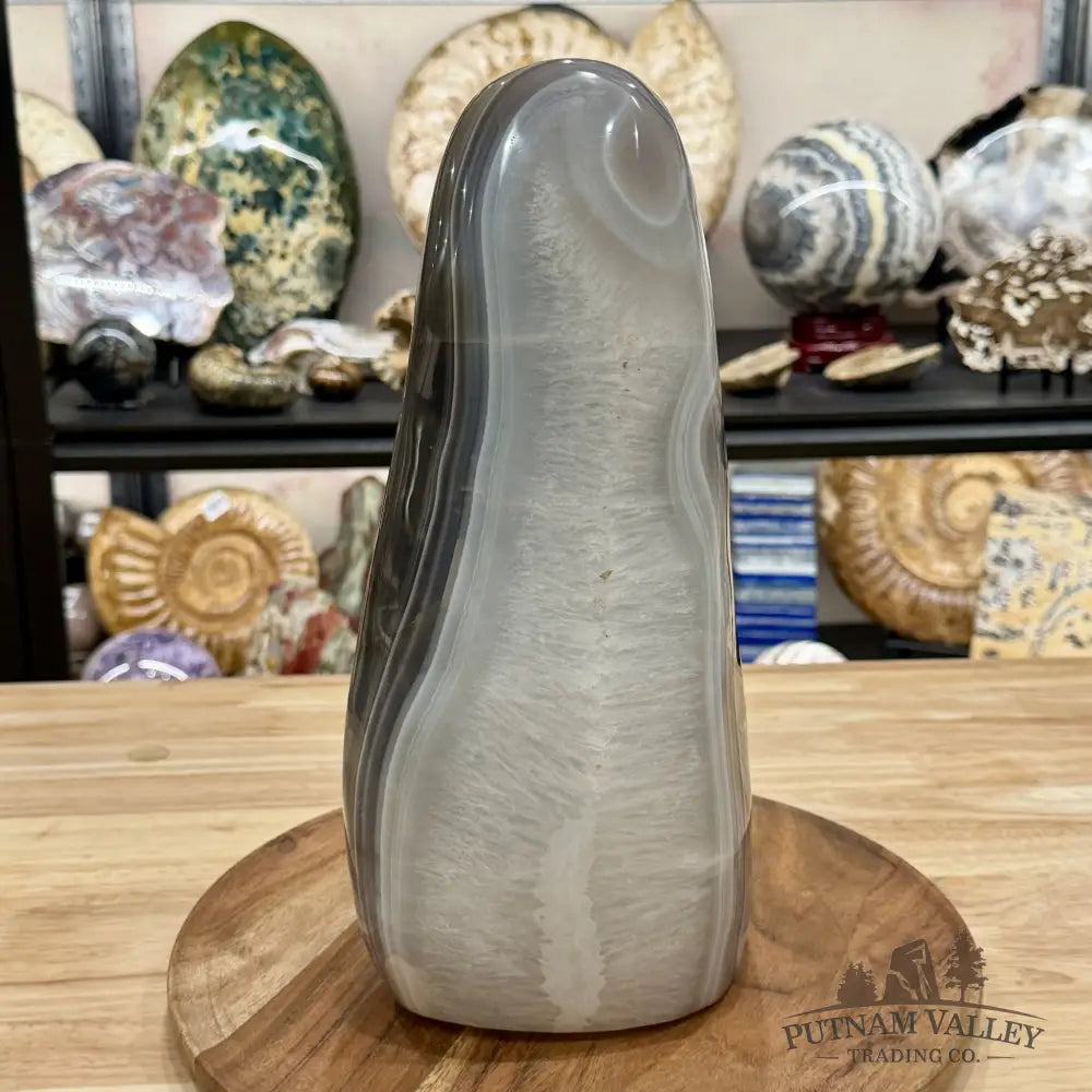 Madagascar Polished Agate Table Accent with Quartz Center 11.8’’ - Accent