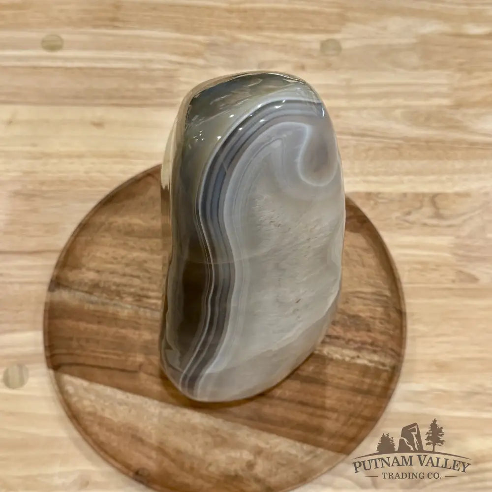 Madagascar Polished Agate Table Accent with Quartz Center 11.8’’ - Accent