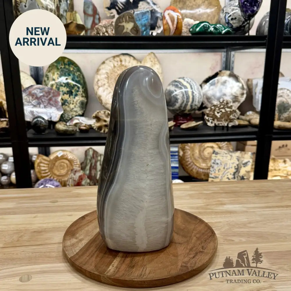 Madagascar Polished Agate Table Accent with Quartz Center 11.8’’ - Accent