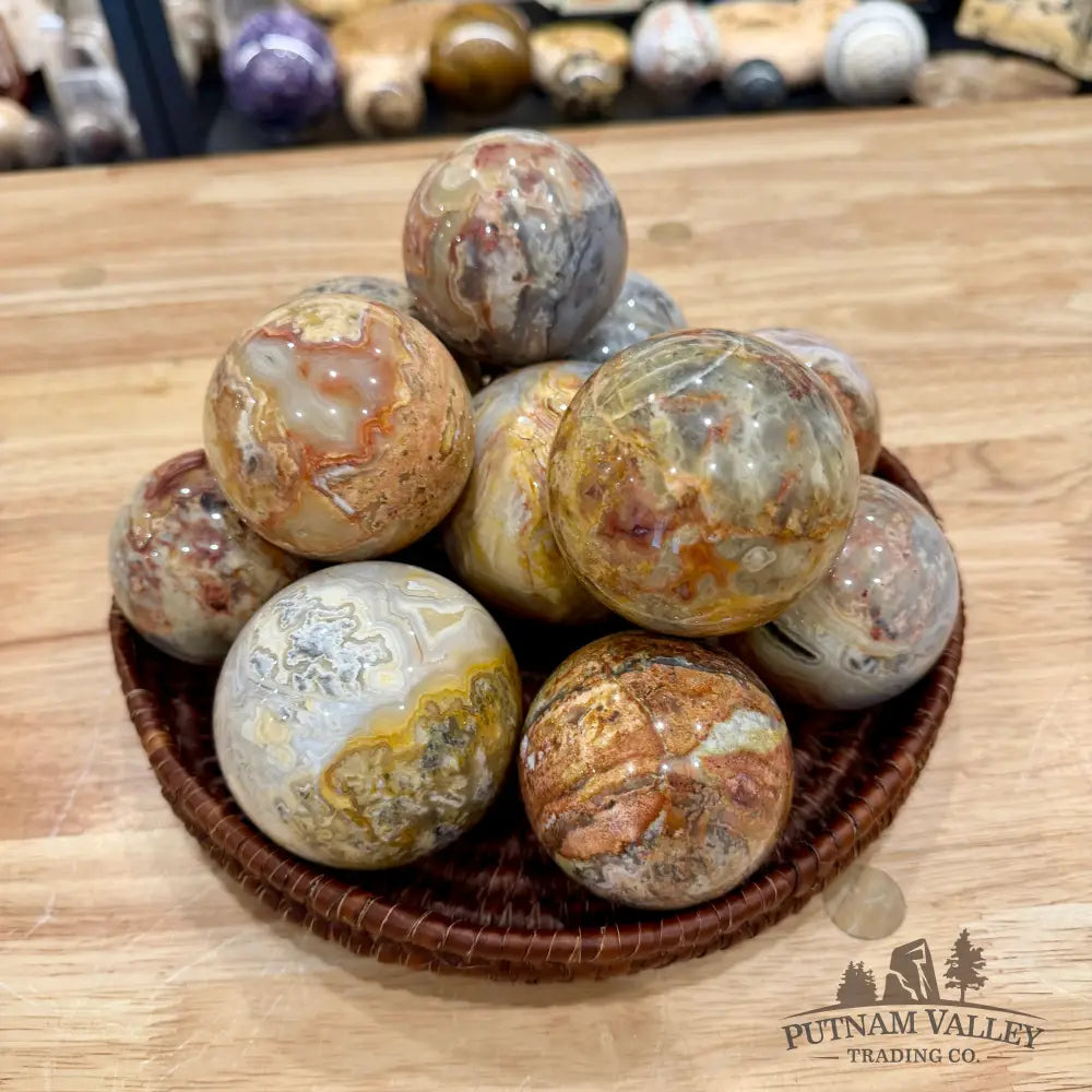 Reserve Mexican Crazy Lace Agate Spheres | In Select Sizes - 2’’ - 2.4’’ - Sphere
