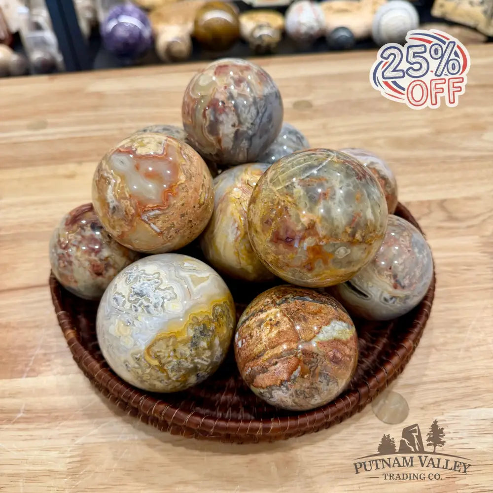 Reserve Mexican Crazy Lace Agate Spheres | In Select Sizes - 2’’ - 2.4’’ - Sphere