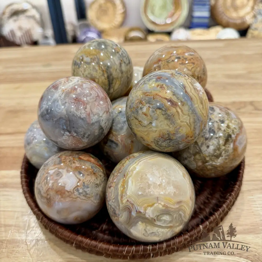 Reserve Mexican Crazy Lace Agate Spheres | In Select Sizes - Sphere