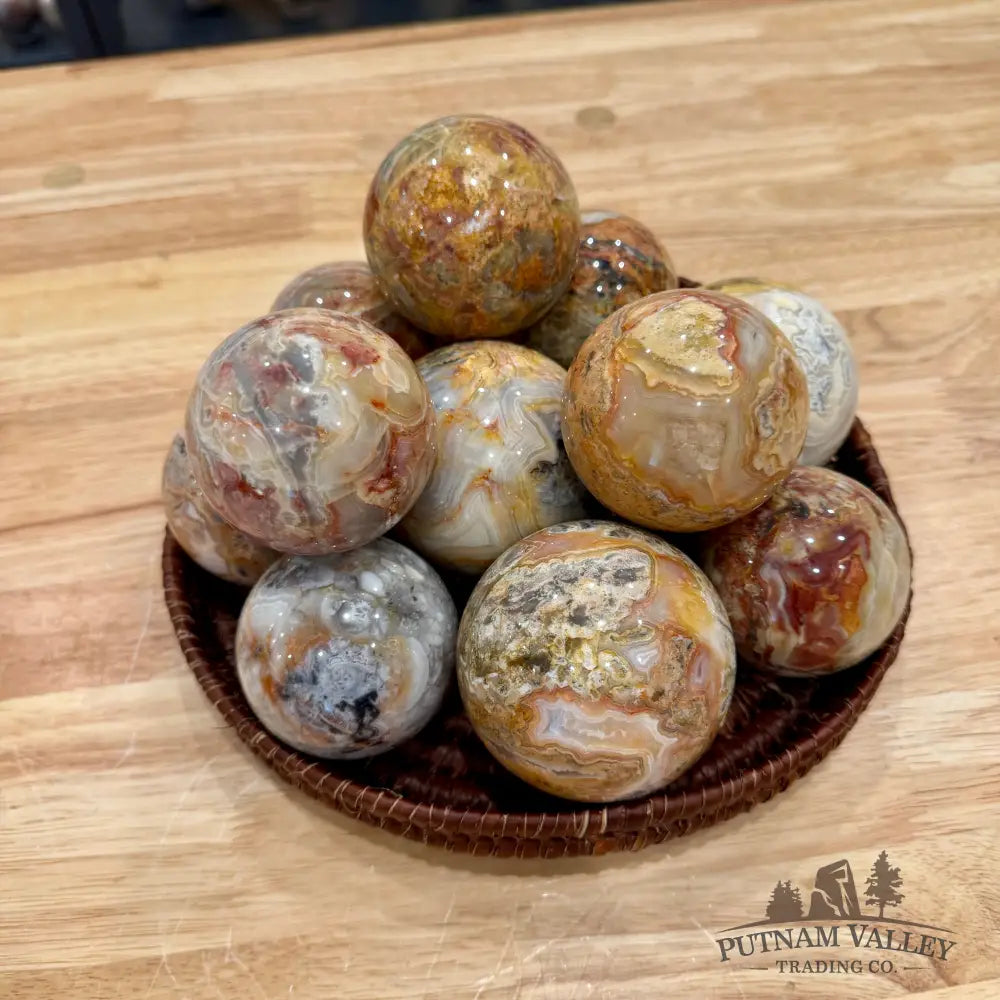 Reserve Mexican Crazy Lace Agate Spheres | In Select Sizes - Sphere