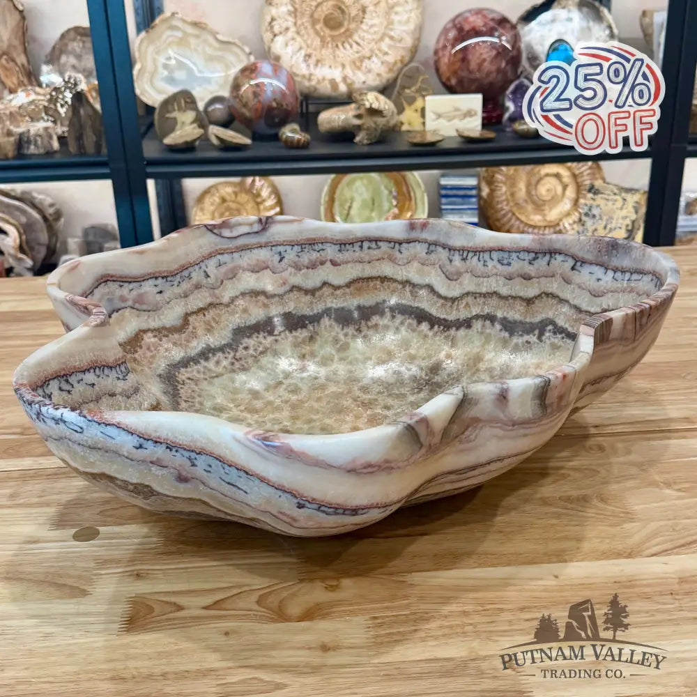 Reserve Mexican Red Banded Onyx Bowl 21.75’’ - Bowl