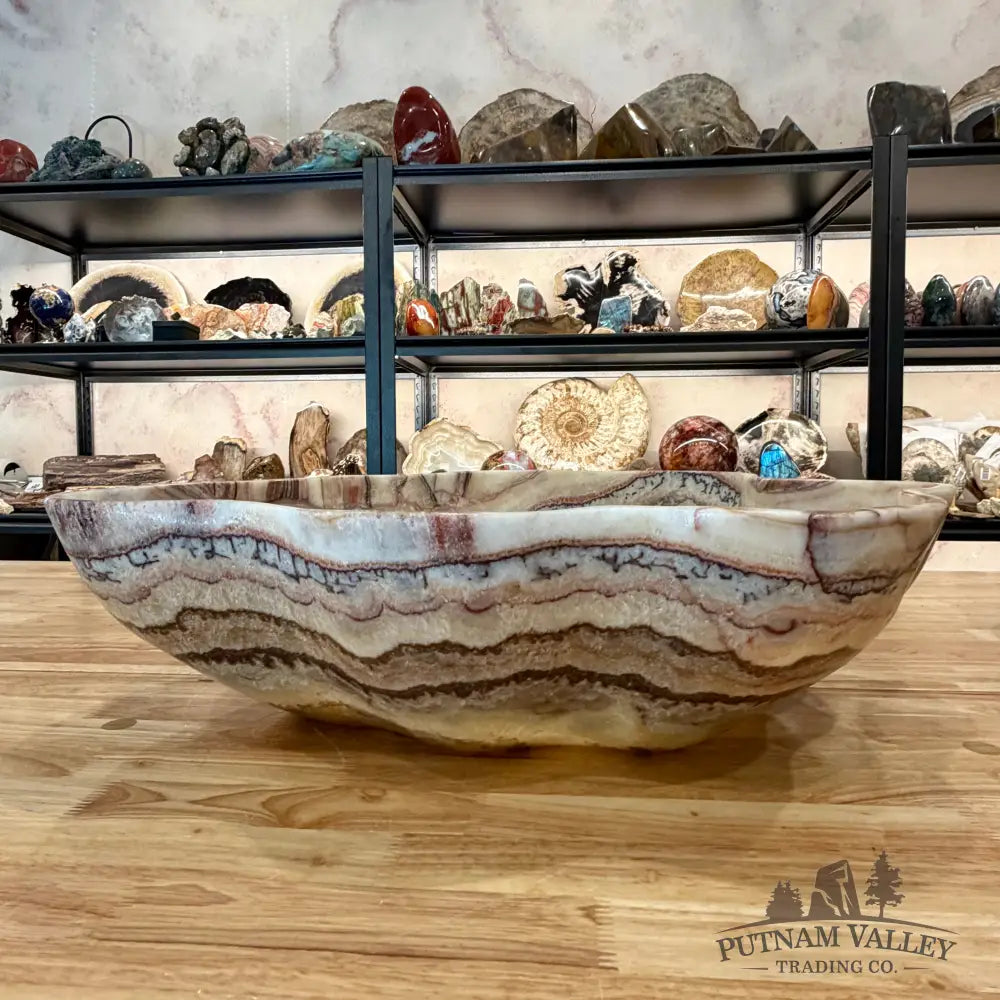 Reserve Mexican Red Banded Onyx Bowl 21.75’’ - Bowl