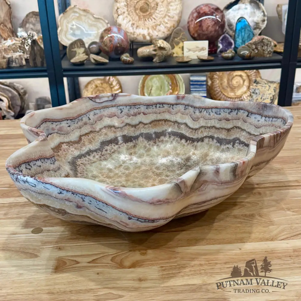 Reserve Mexican Red Banded Onyx Bowl 21.75’’ - Bowl