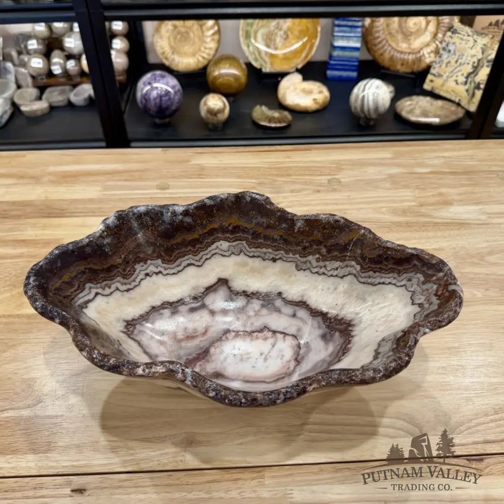 Reserve Mexican Red Banded Onyx Rustic Bowl 14.75’’ - Bowl