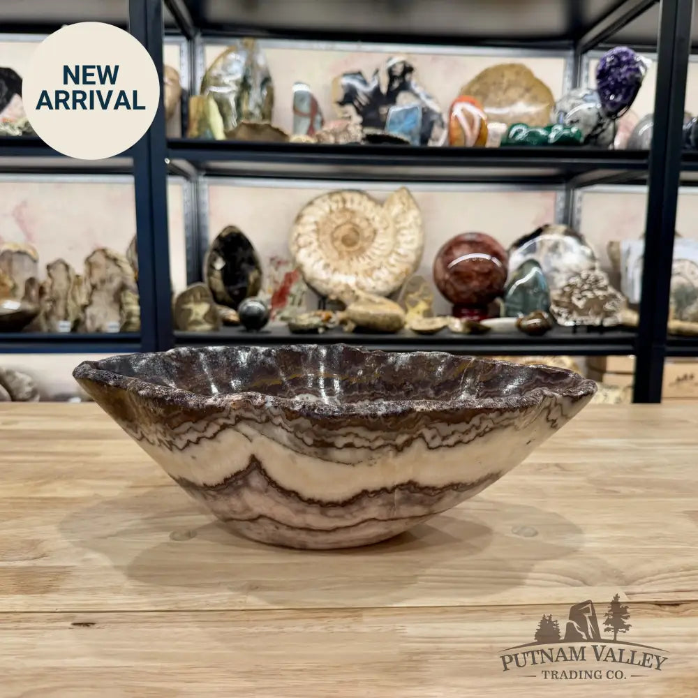 Reserve Mexican Red Banded Onyx Rustic Bowl 14.75’’ - Bowl