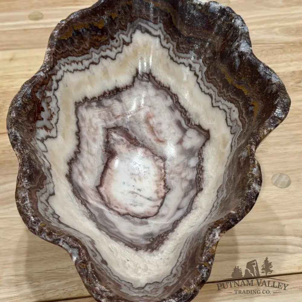 Reserve Mexican Red Banded Onyx Rustic Bowl 14.75’’ - Bowl