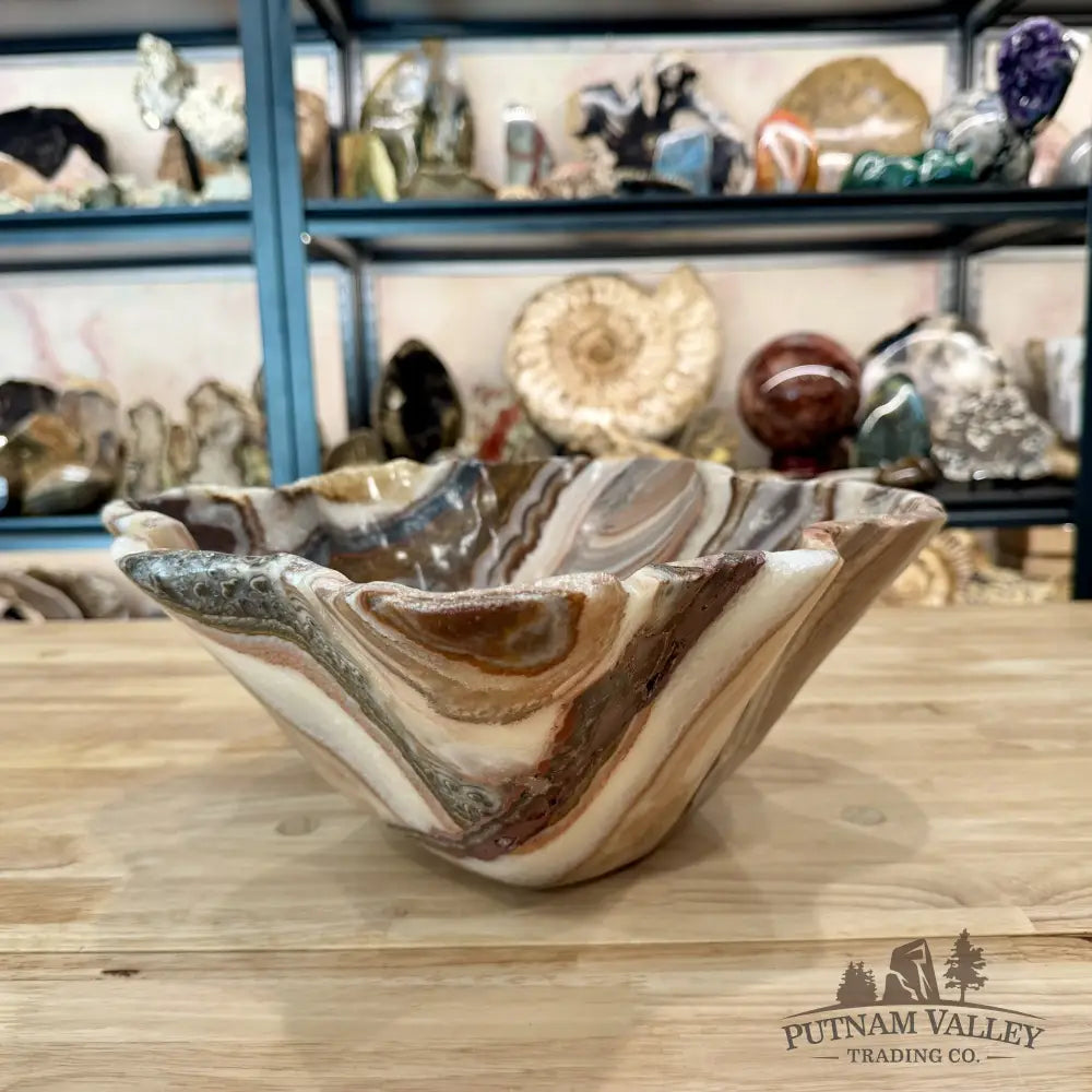 Reserve Mexican Red Banded Onyx Rustic Bowl 15.25’’ - Bowl