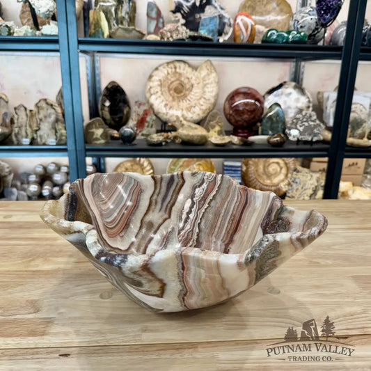 Reserve Mexican Red Banded Onyx Rustic Bowl 15.25’’ - Bowl