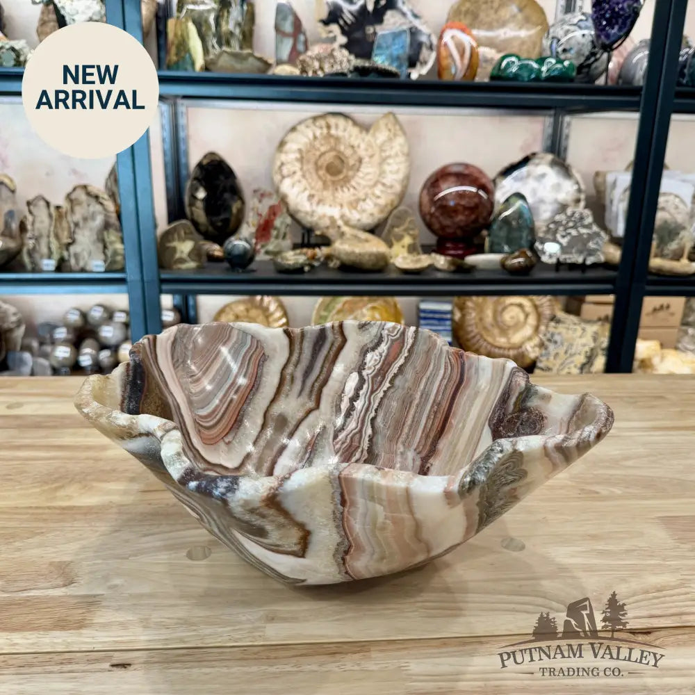 Reserve Mexican Red Banded Onyx Rustic Bowl 15.25’’ - Bowl