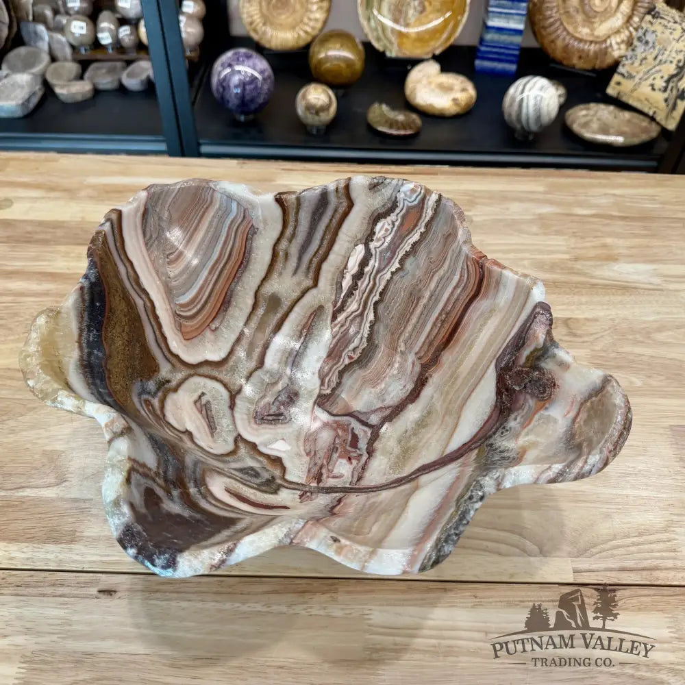 Reserve Mexican Red Banded Onyx Rustic Bowl 15.25’’ - Bowl