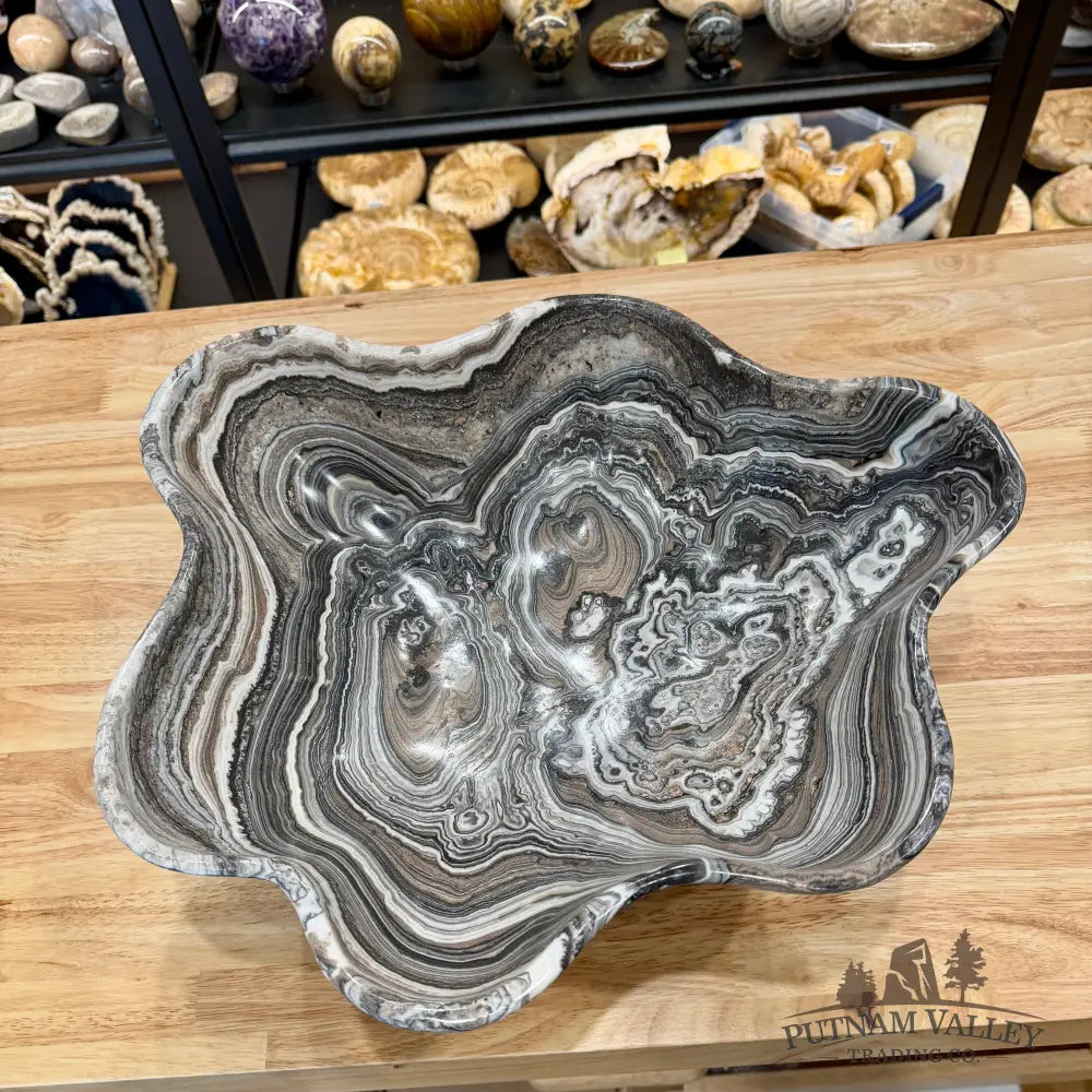Reserve Mexican Zebra Onyx Rustic Bowl 16.3’’ - Bowl