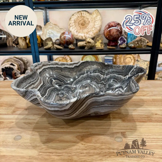 Reserve Mexican Zebra Onyx Rustic Bowl 16.3’’ - Bowl
