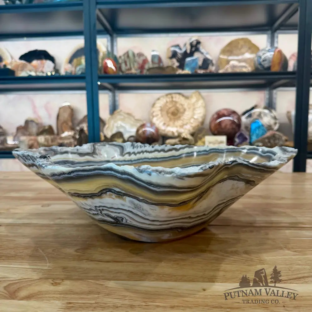 Reserve Mexican Zebra Onyx Rustic Bowl 18.4’’ - Bowl