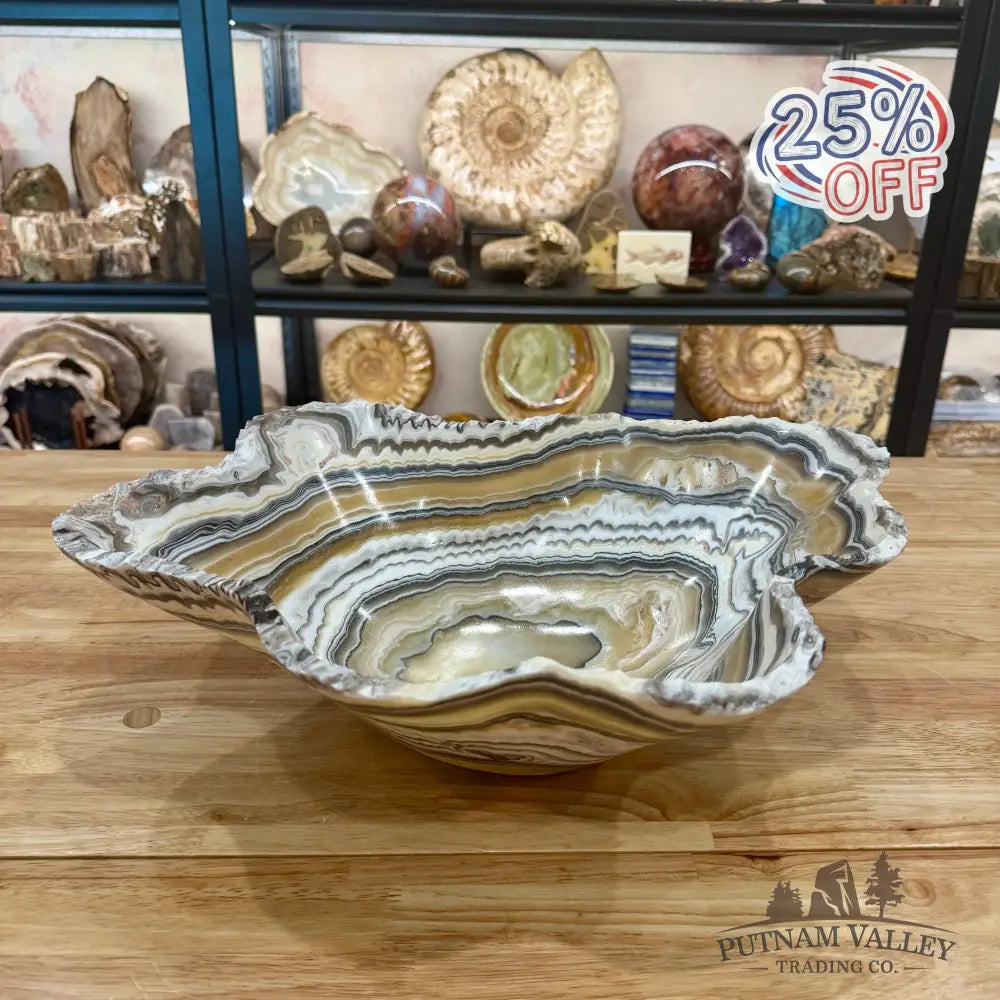 Reserve Mexican Zebra Onyx Rustic Bowl 18.4’’ - Bowl