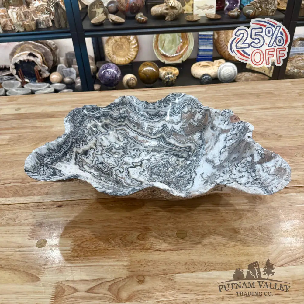 Reserve Mexican Zebra Onyx Rustic Bowl 18.5’’ - Bowl