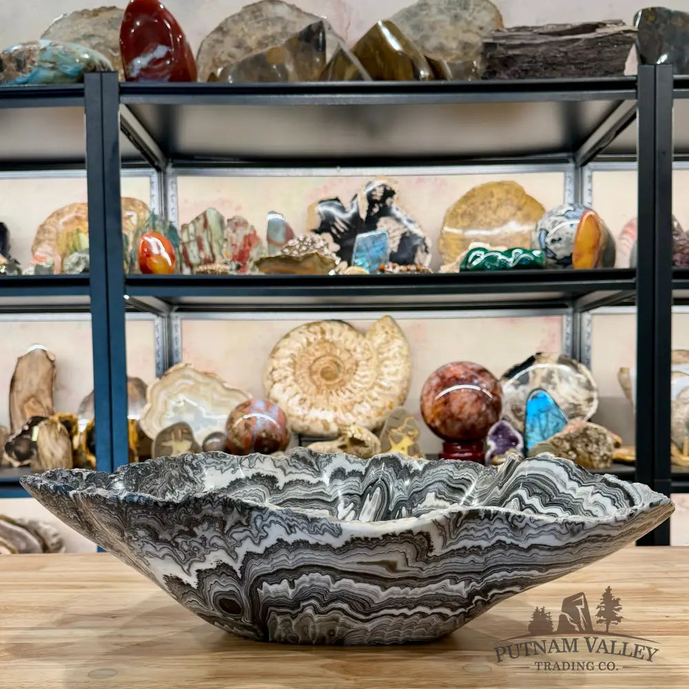 Reserve Mexican Zebra Onyx Rustic Bowl 18.5’’ - Bowl