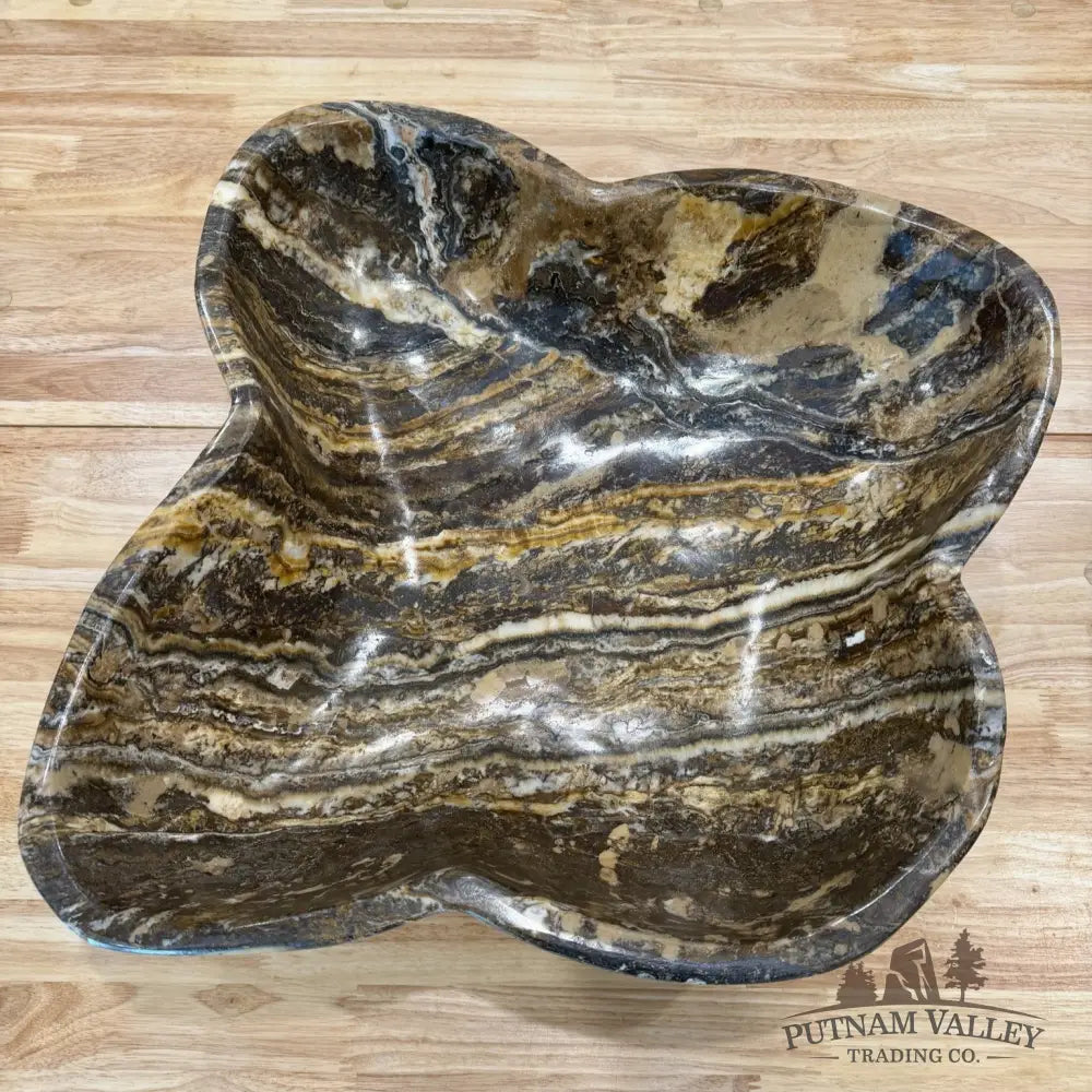 Reserve Moroccan Chocolate Onyx Statement Bowl 22.5’’ - Bowl