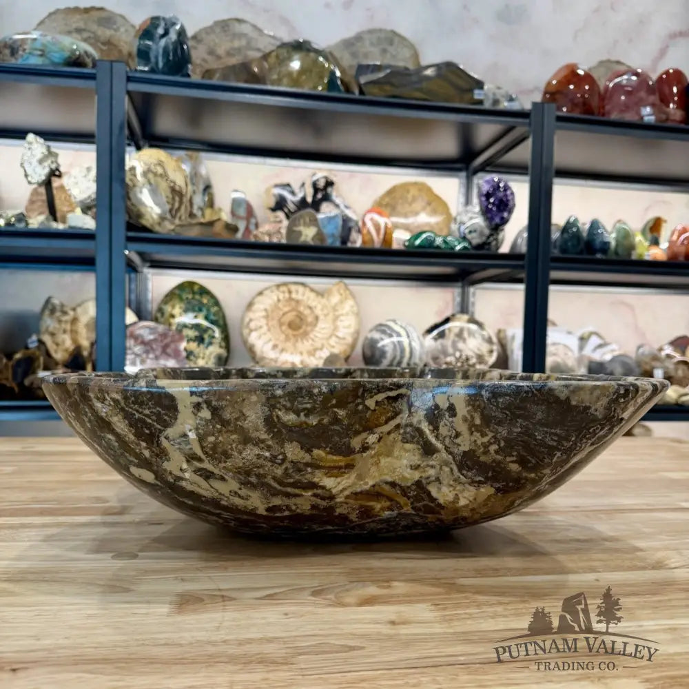 Reserve Moroccan Chocolate Onyx Statement Bowl 22.5’’ - Bowl