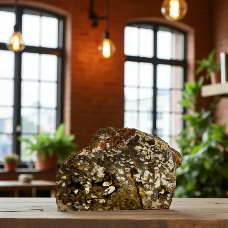 Petrified Australian Peanut Wood Freestanding Table Accent Sculpture