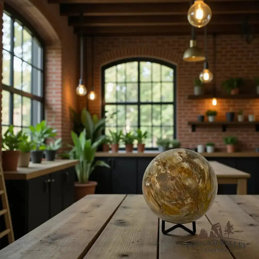 Reserve Petrified Wood Sphere 3.57" - Putnam Valley Trading Co.