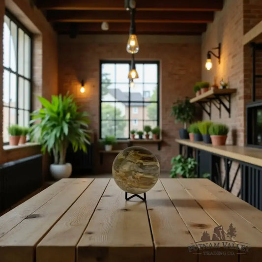 Reserve Petrified Wood Sphere 3.74" - Putnam Valley Trading Co.