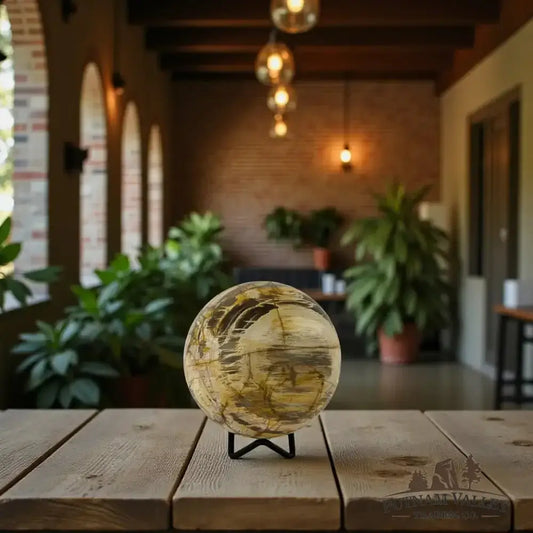 Reserve Petrified Wood Sphere 3.74" - Putnam Valley Trading Co.