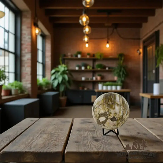 Reserve Petrified Wood Sphere 3.81" - Putnam Valley Trading Co.