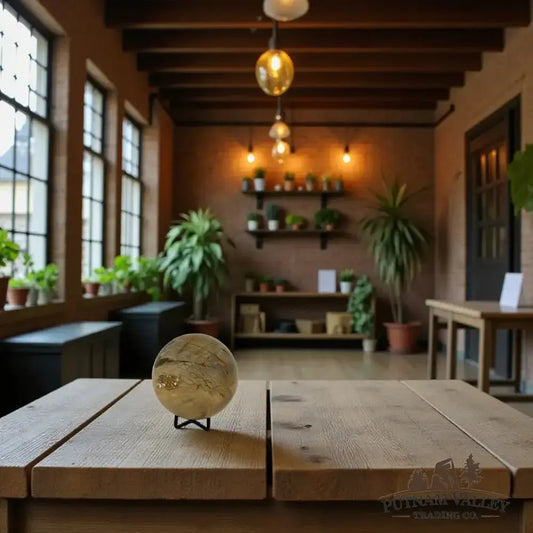 Reserve Petrified Wood Sphere 3.86" - Putnam Valley Trading Co.